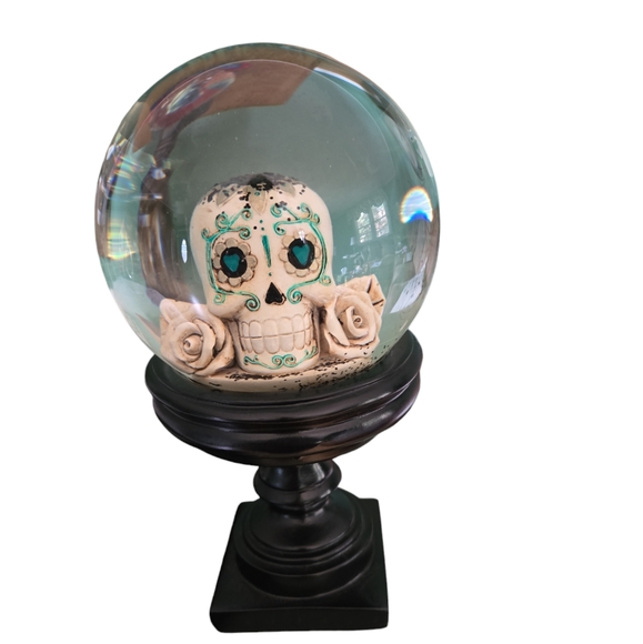Moonlight Manor Day of the Dead Skull Snow Globe - Picture 8 of 8